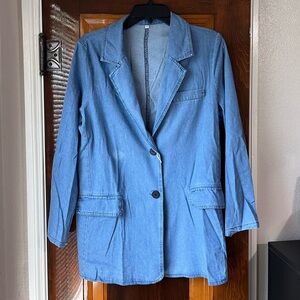 Blue Jean Jacket Lightweight Denim Blazer